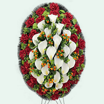 Венок из искусственных цветов